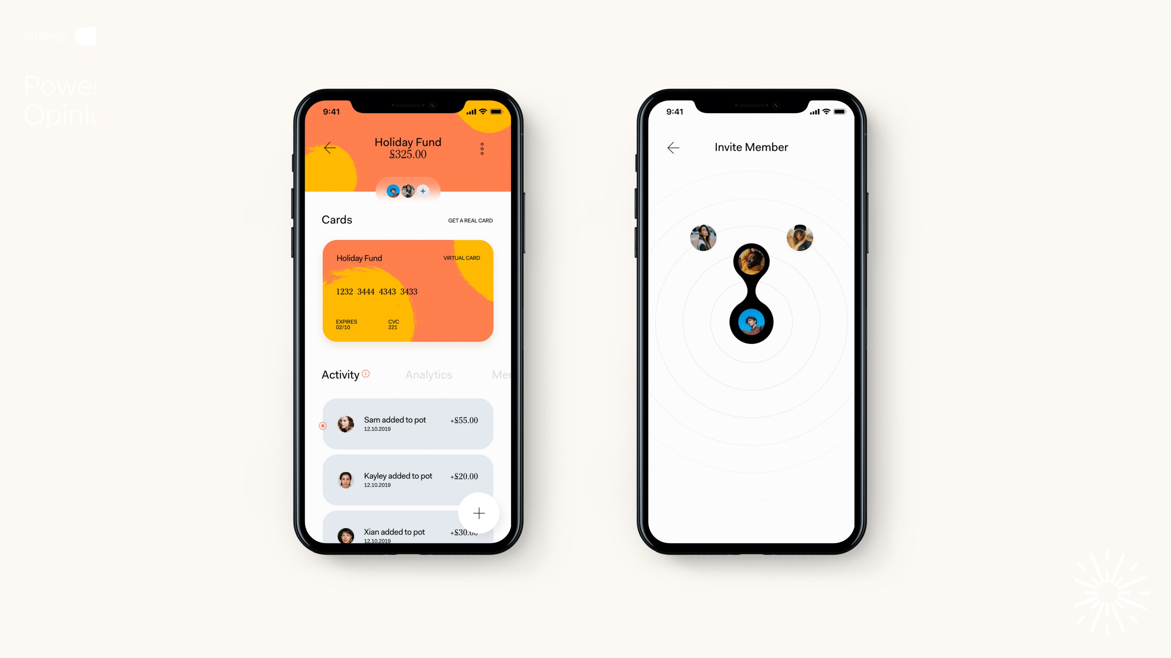 An image of Kroo bank as an app in a phone showing the product design ui and ux