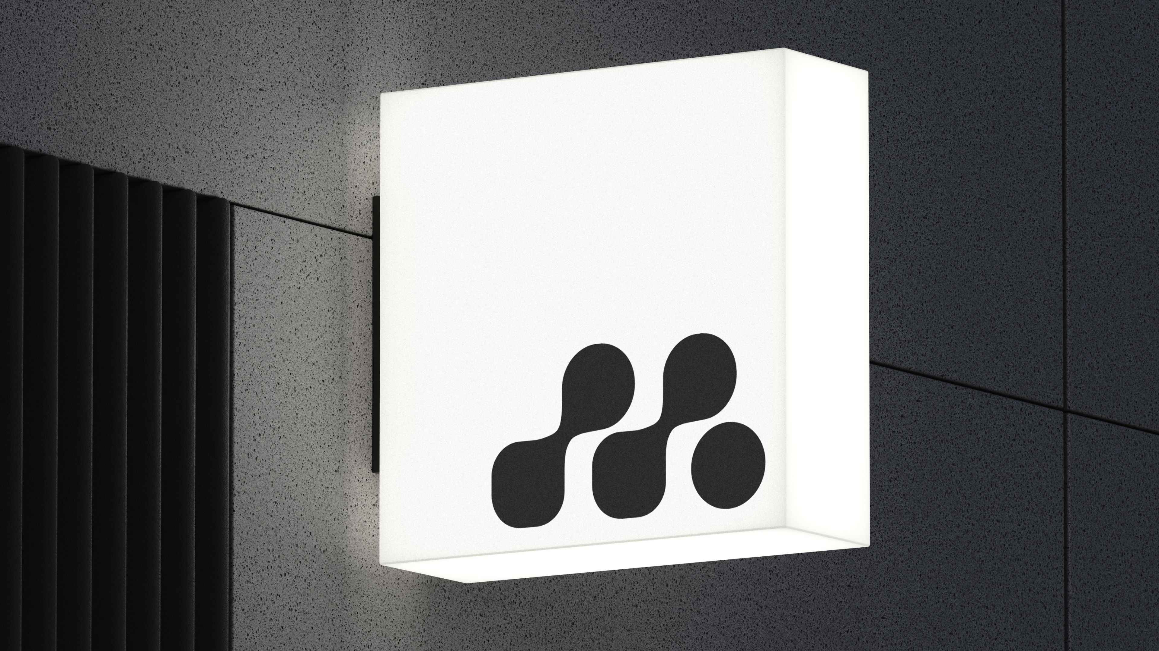 An image of Mesh AI logo in a sign for marketing