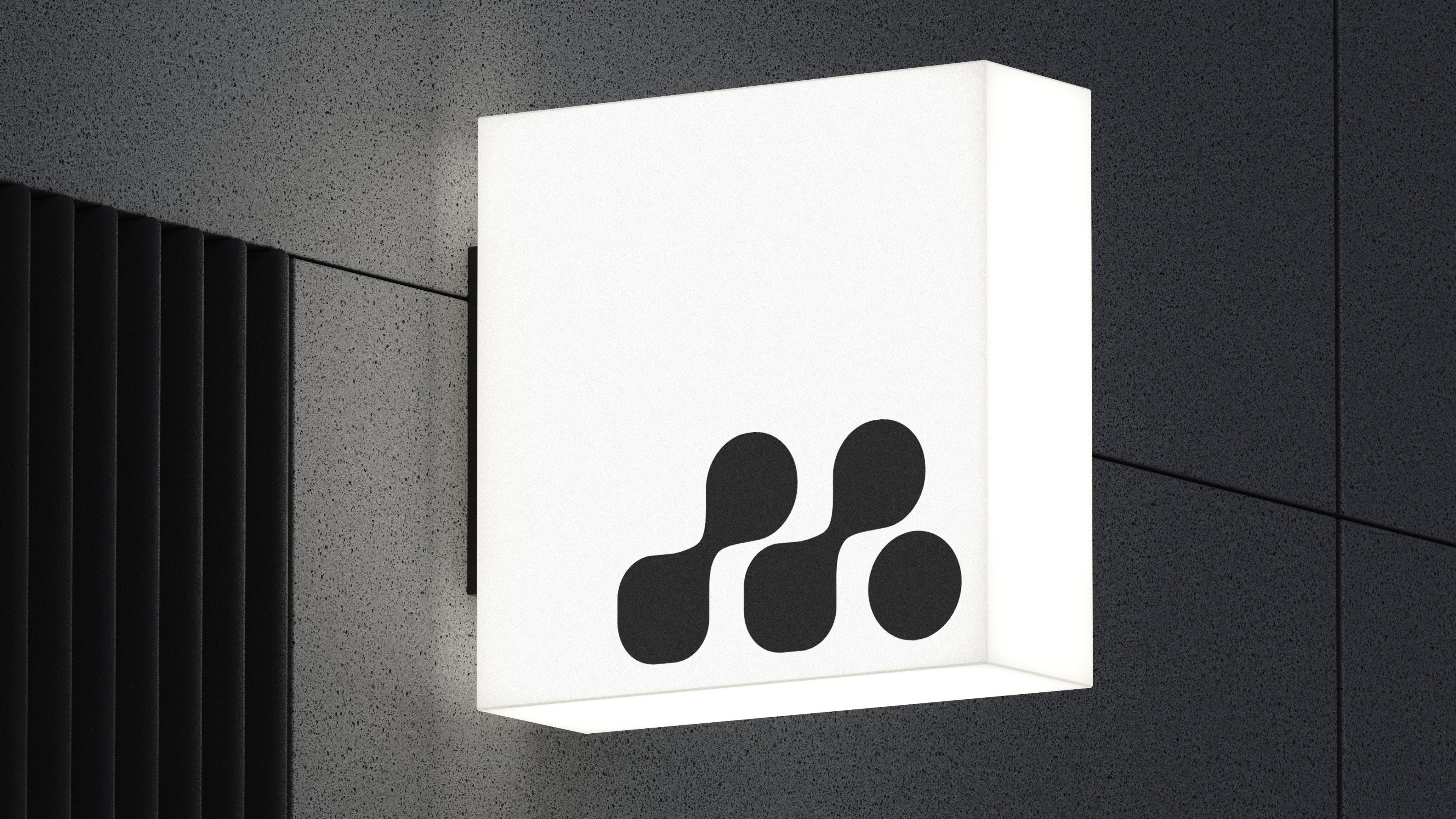 An image of Mesh AI logo in a sign for marketing