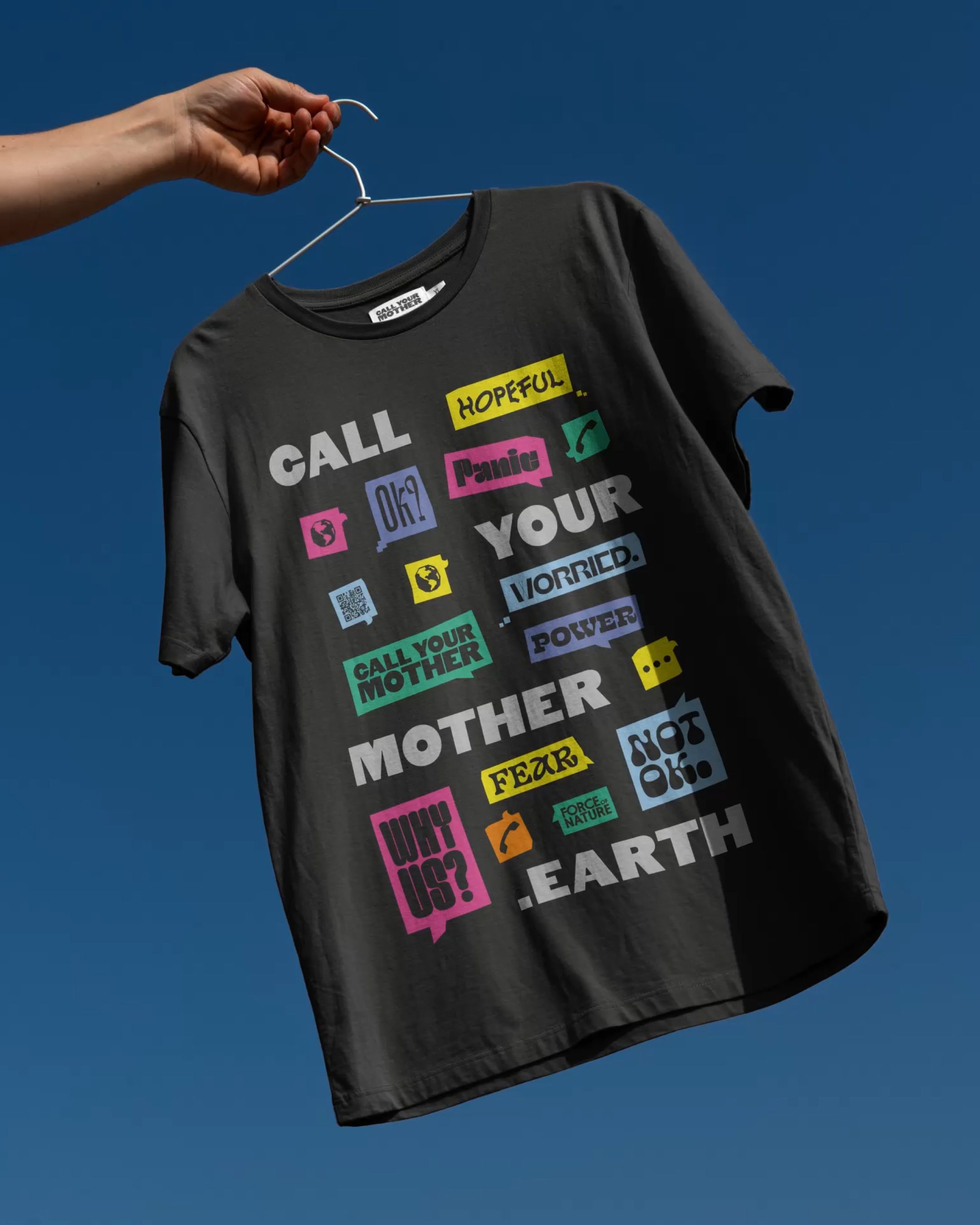 An image of a Call Your Mother tee shirt at COP26