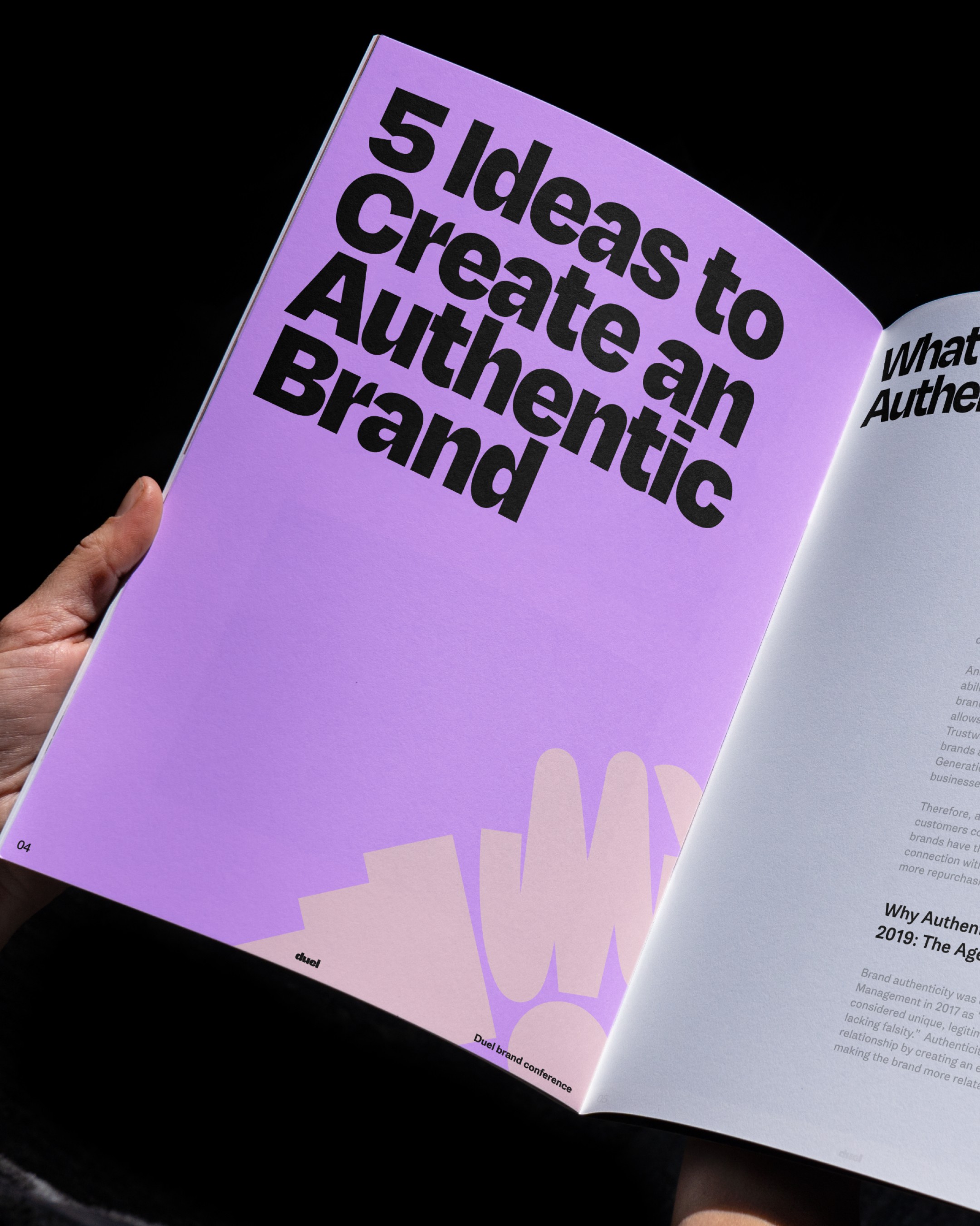 An image of Duel brand in a printed book and magazine