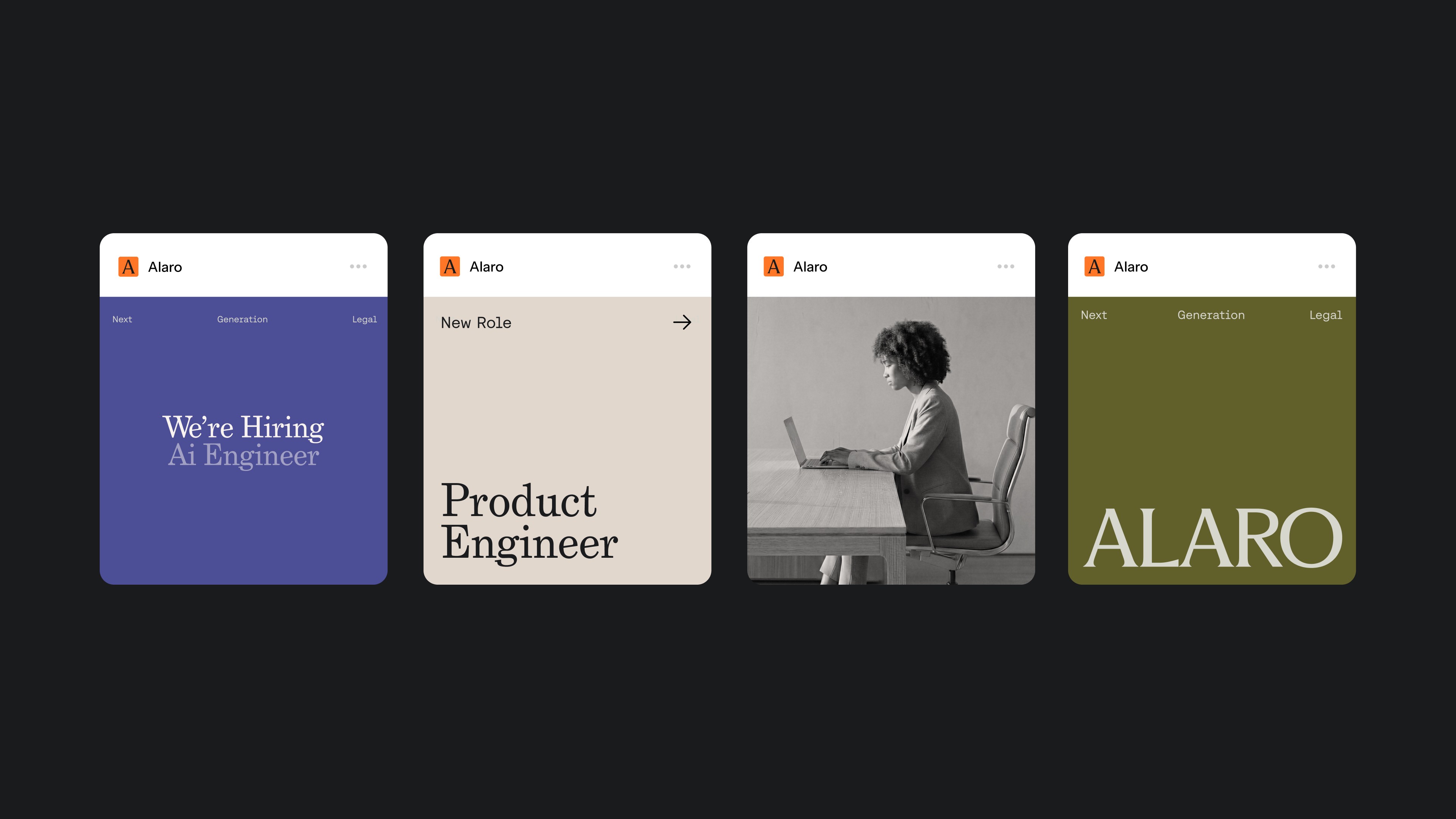 Alaro brand design legal law ai technology branding project