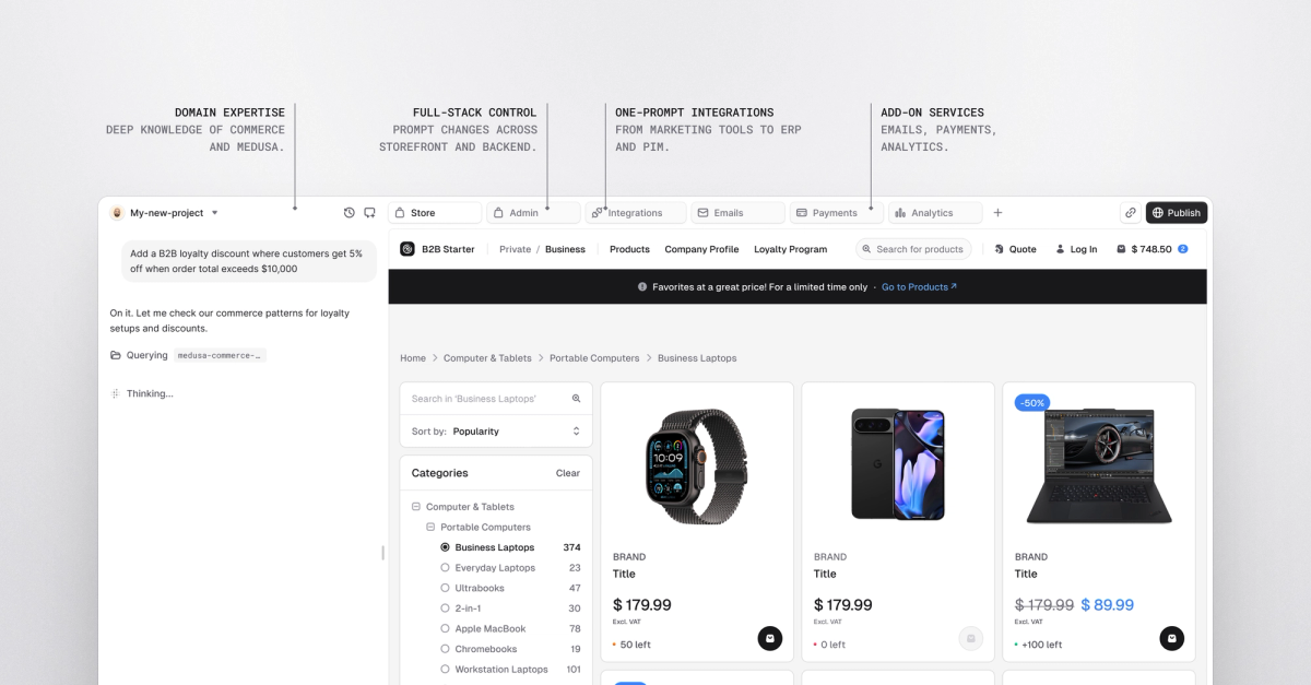 Medusa - Building B2B commerce with Bloom