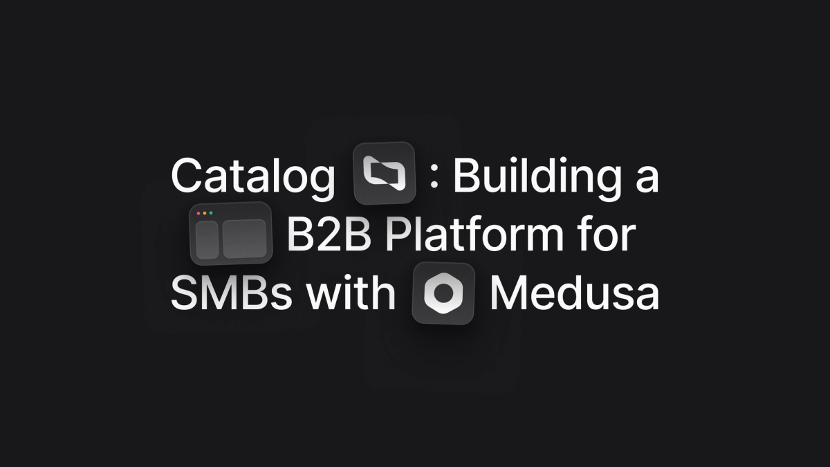 Medusa Catalog Building a B2B Platform for SMBs with Medusa