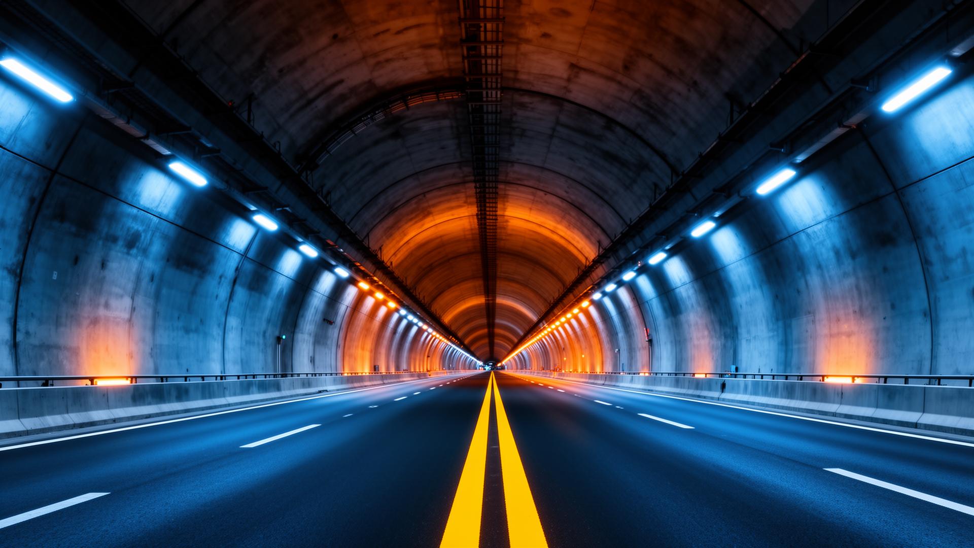 Infrastructure tunnel with structural health monitoring
