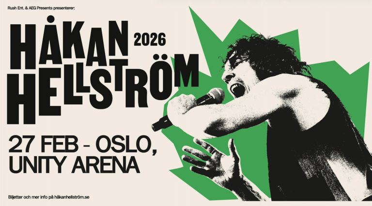 Plakat av artisten Håkan Hellströms konsert på Unity Arena
