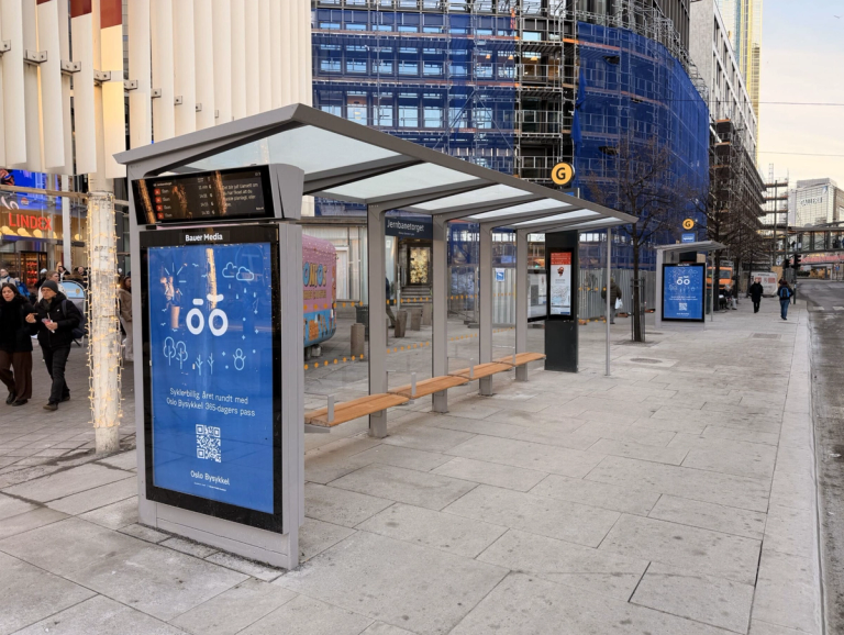 Nytt 6-moduls lehus på Jernbanetorget plattform G