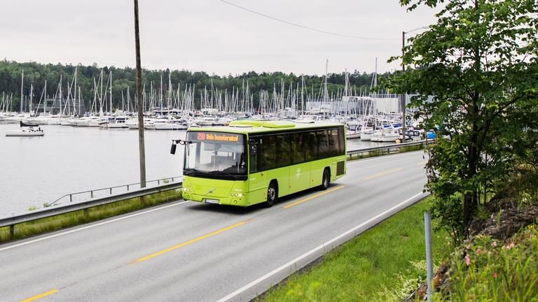 Regional bus out and about on the highway