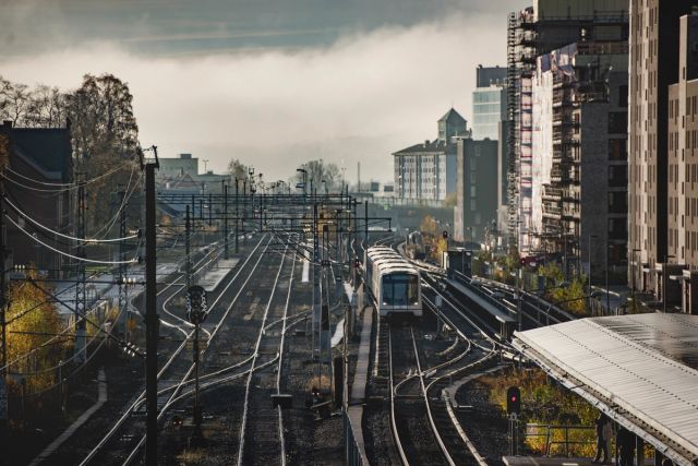 Several track of the Metro around Storo