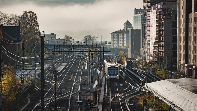 Several track of the Metro around Storo