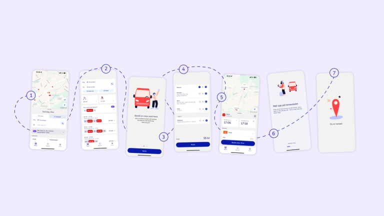 Steg for steg-veiledning for å bestille Hent i Ruter-appen