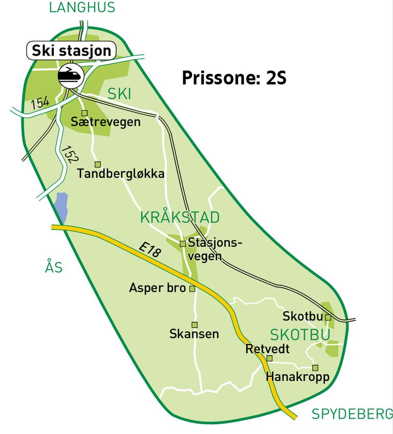 Kart over Skotbu - Ski stasjon