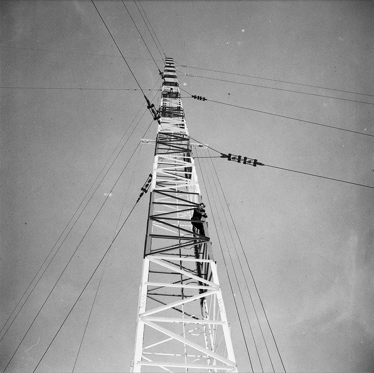 Historic picture of Lambertseter radios antenna