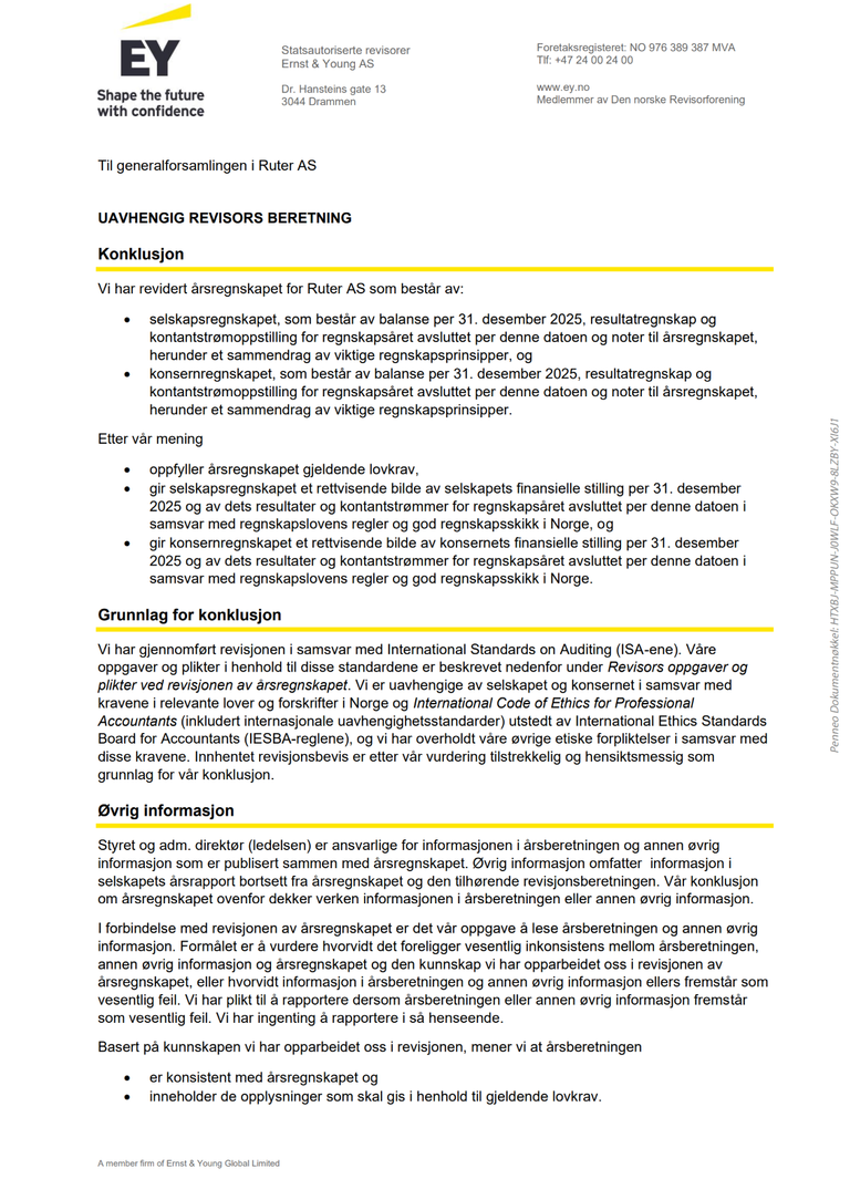 Revisors beretning årsrapport 2025