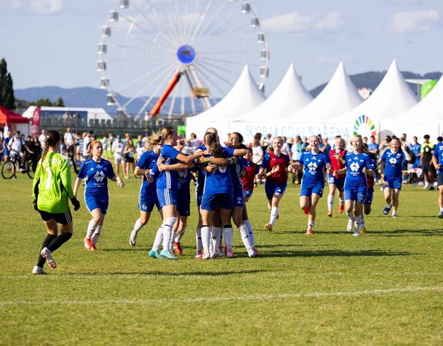 Picture from a girl's football match at Norway Cup at Ekebergsletta