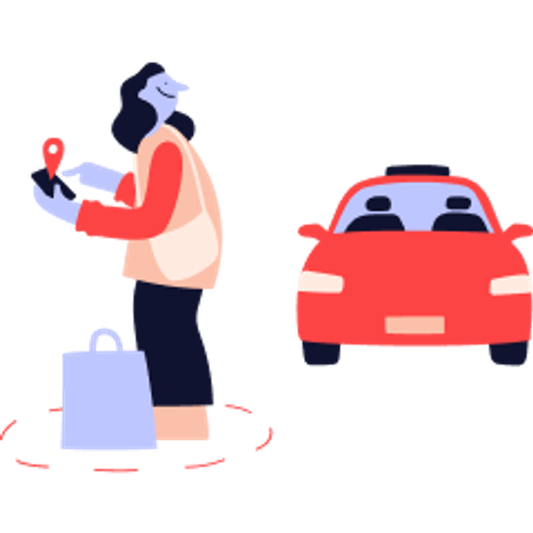 Person blir hentet av bil