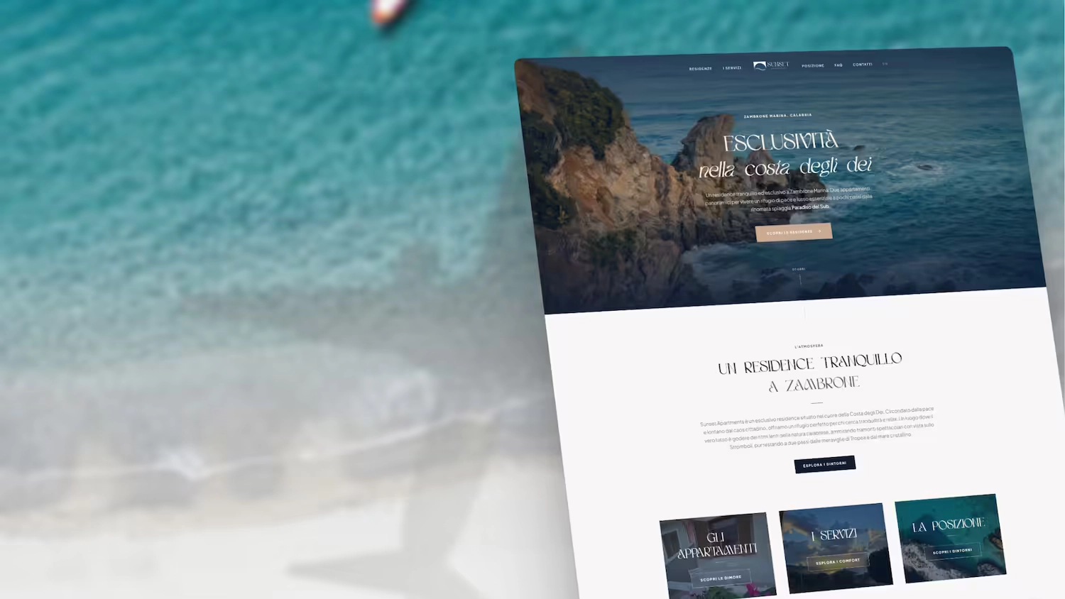 sito web sunset apartments zambrone