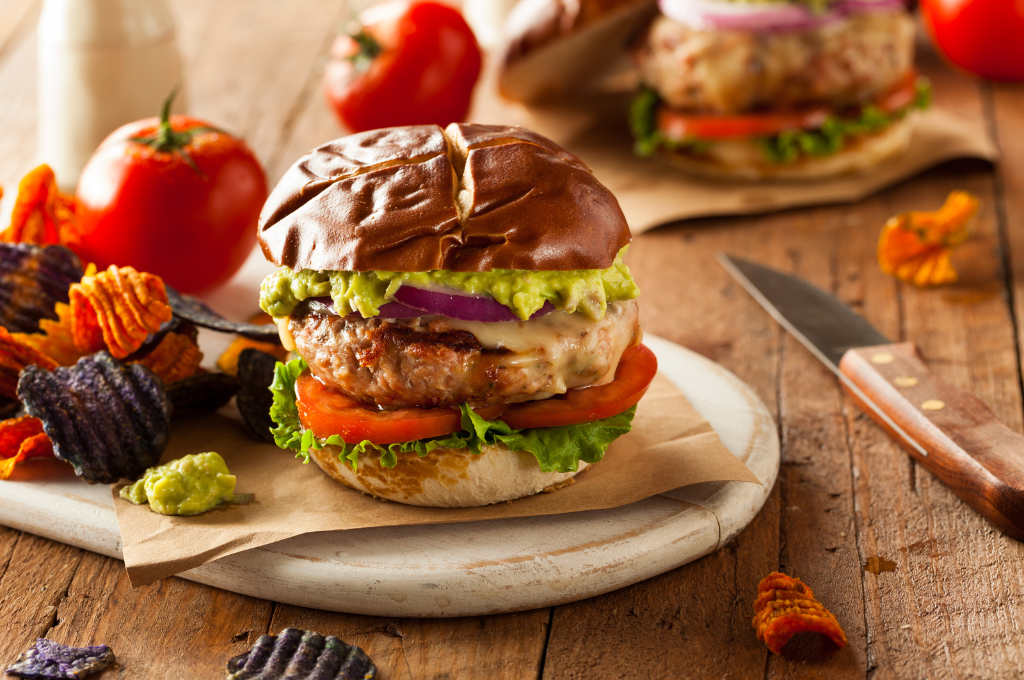 Hamburguesas de Pavo con Guacamole