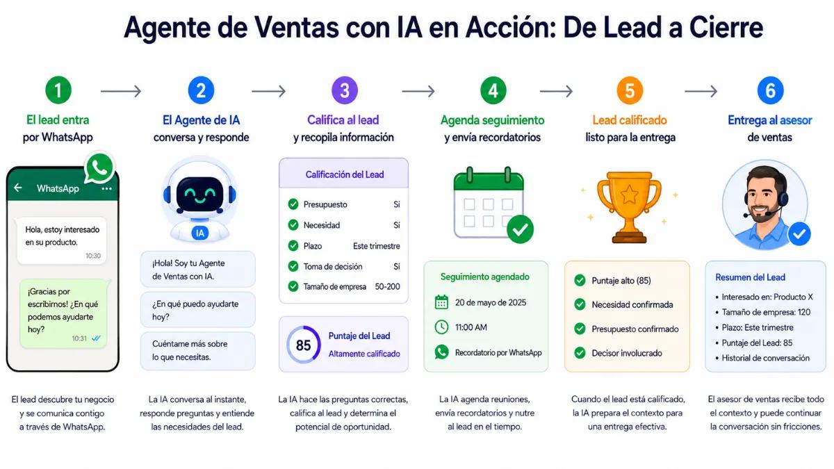 Tipos de agentes de IA para ventas