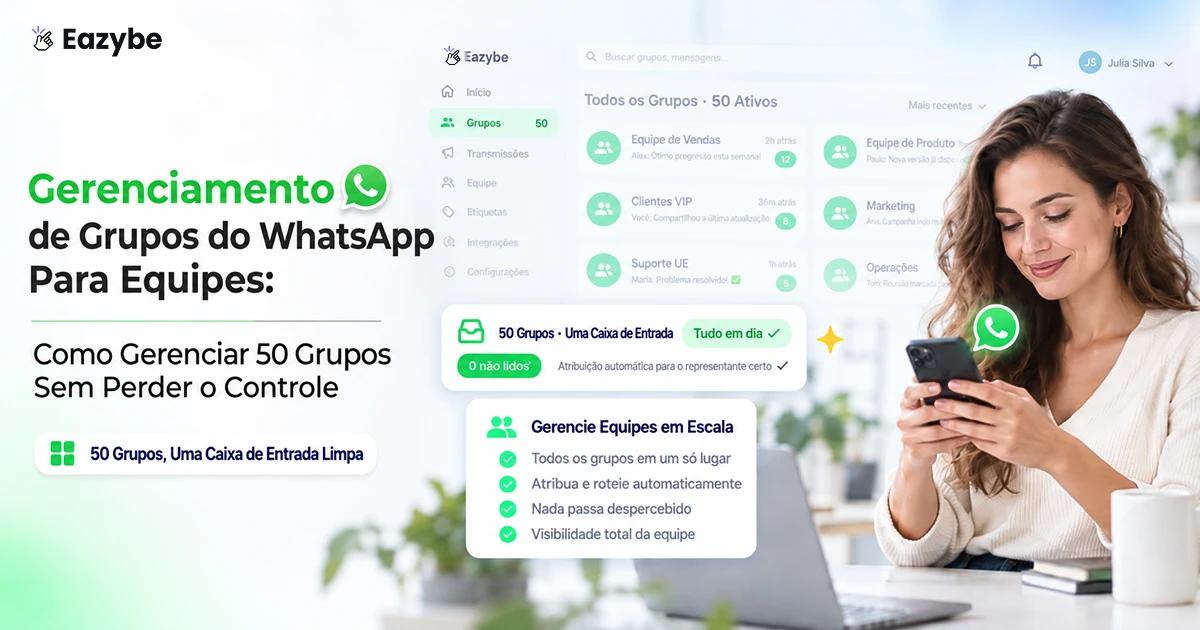 Gestão de grupos de WhatsApp para times: como tocar 50 grupos sem perder o fio