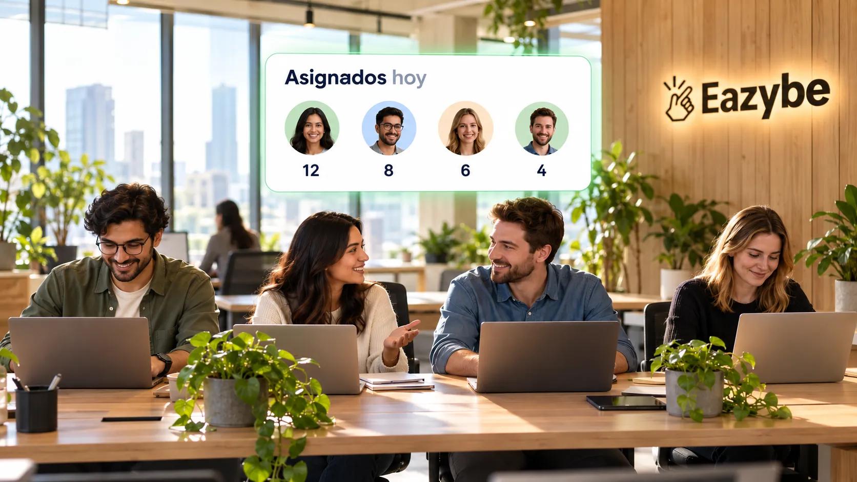 Asignación round robin de grupos