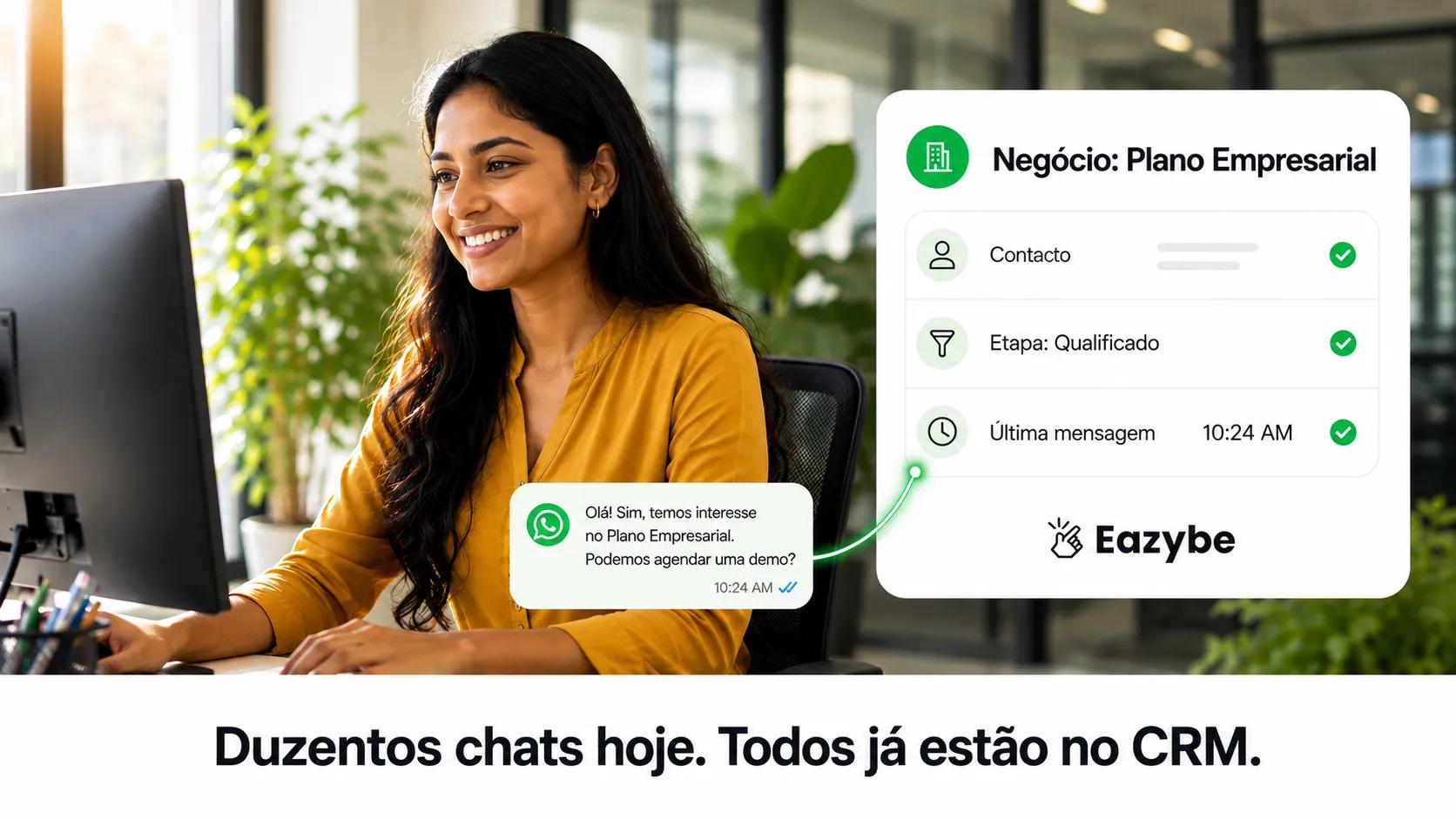 Sincronização de conversas do WhatsApp com o CRM