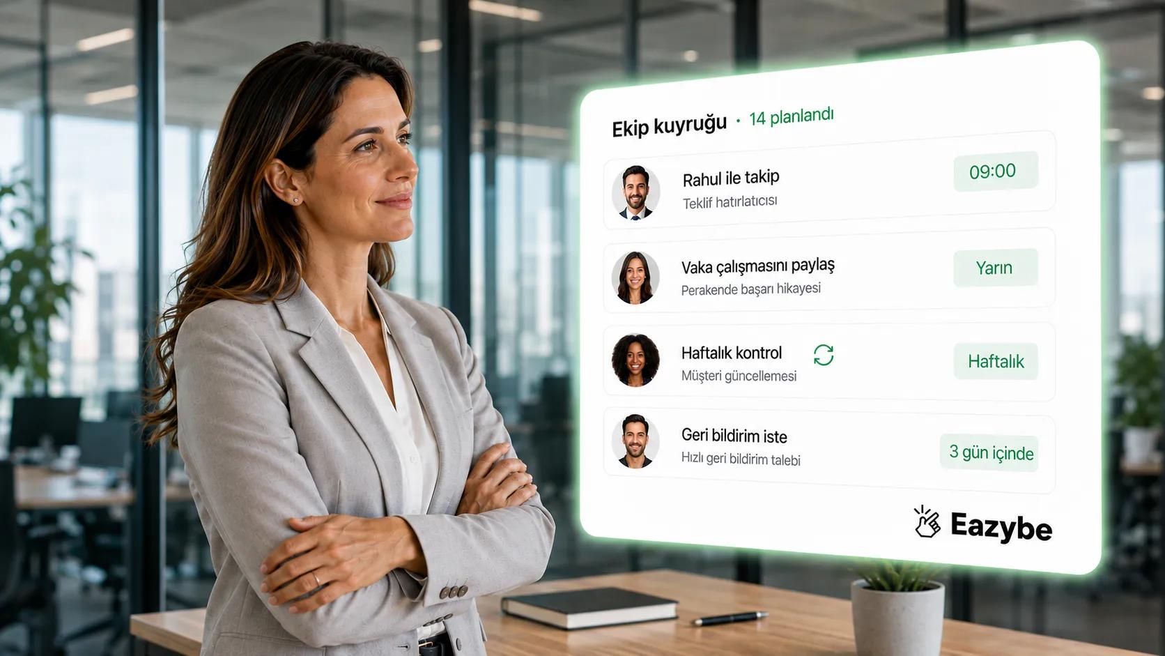 temsilcilere dağıtılmış zamanlanmış WhatsApp mesajları