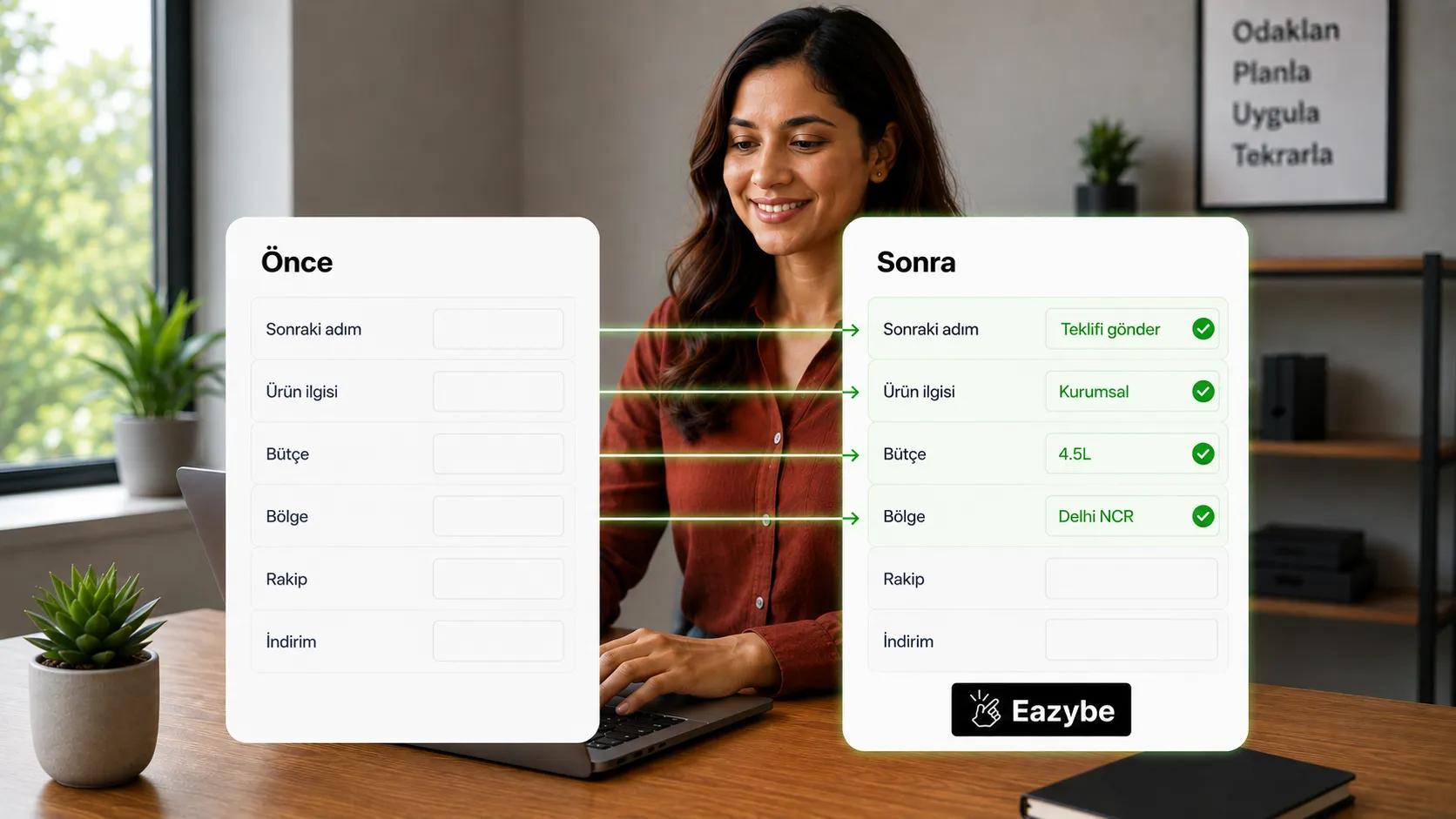Otomatik doldurulmuş Salesforce alanları