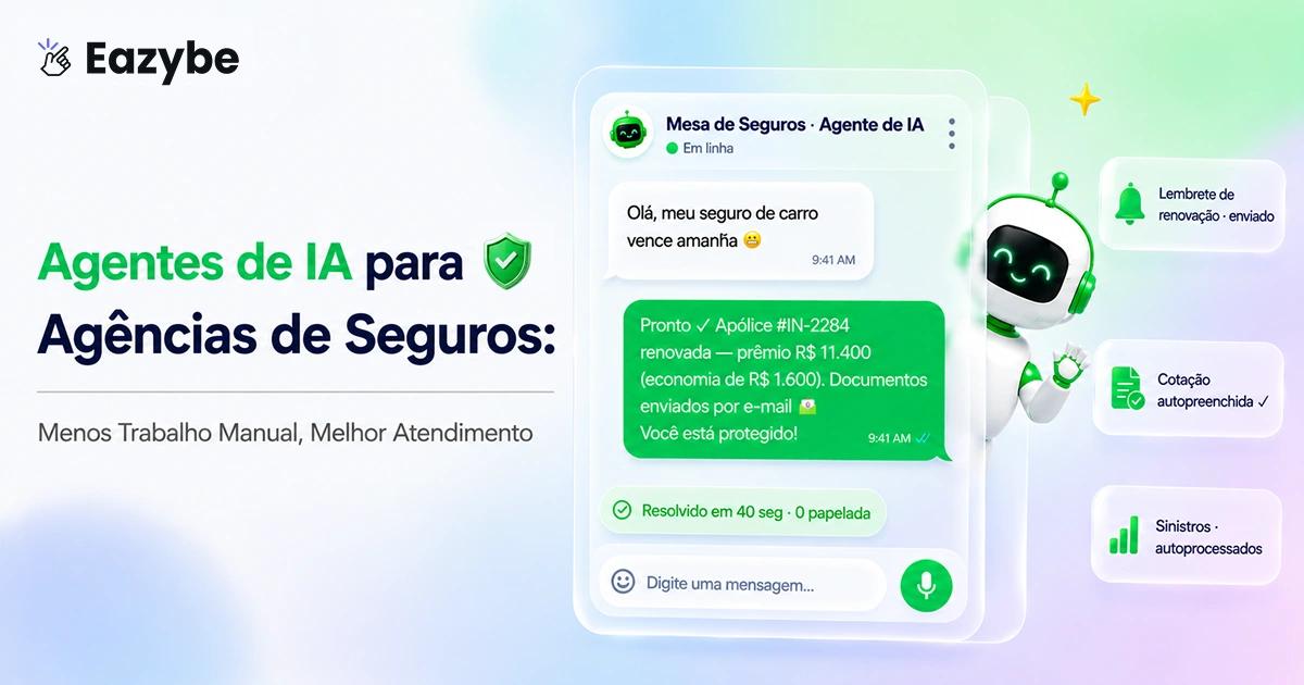 Agentes de IA para agências de seguros: menos trabalho manual, melhor serviço