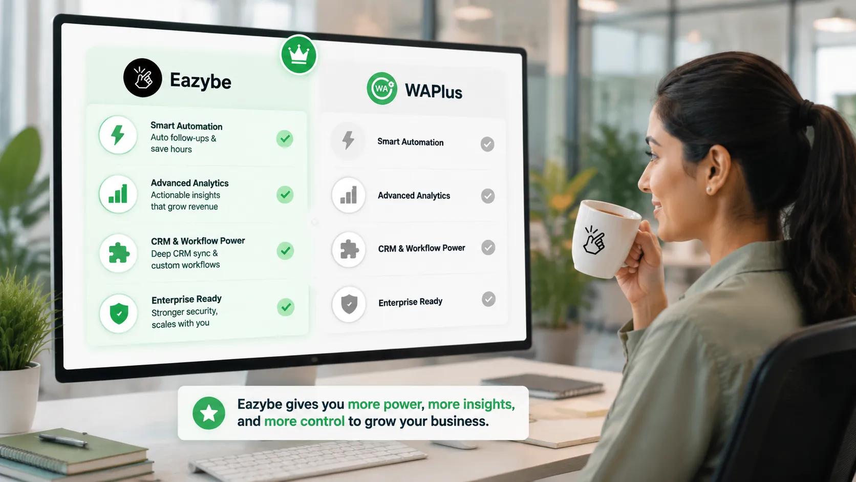 Eazybe vs WAPlus feature comparison