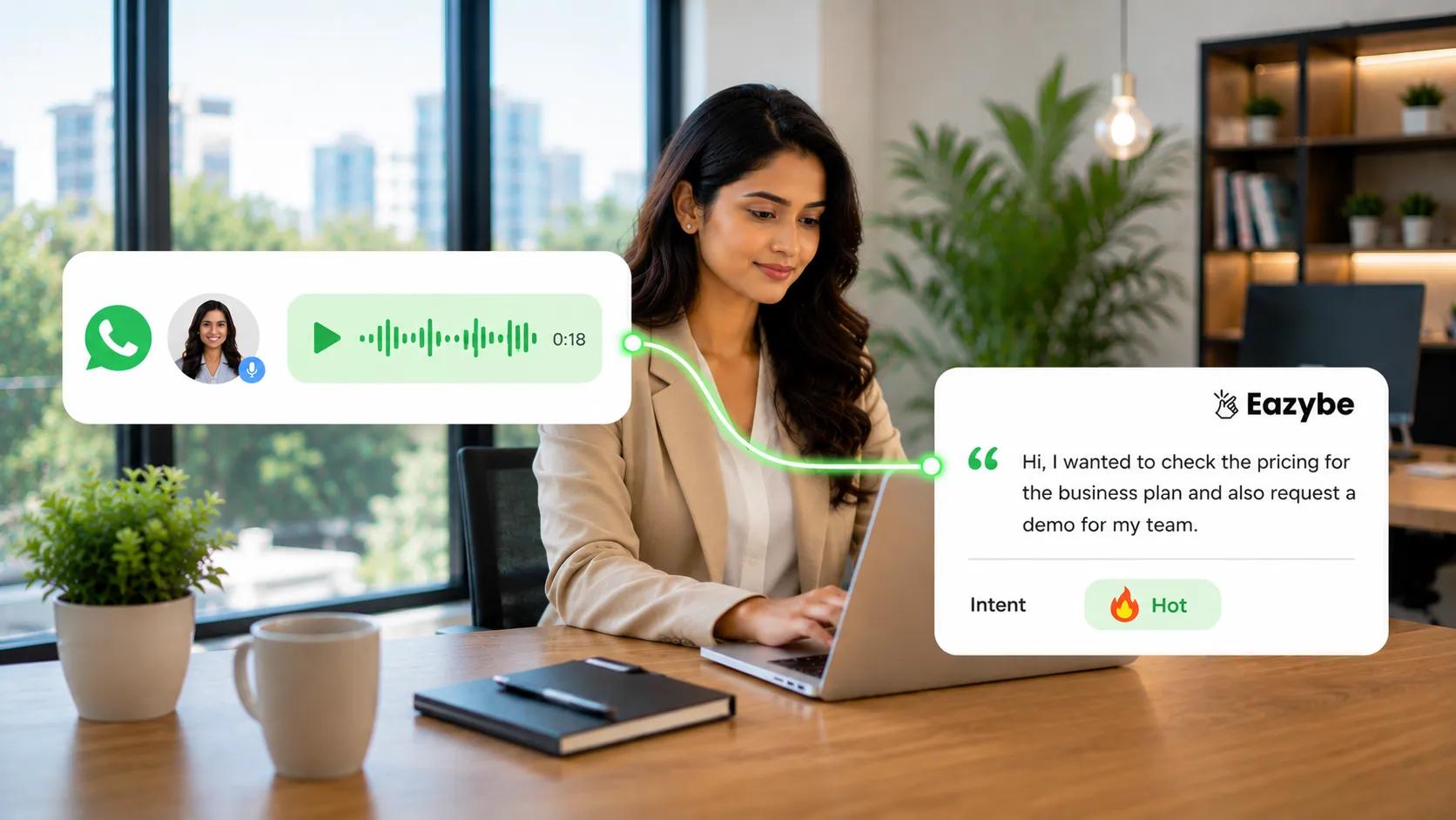 Conversation intelligence voice note analysis