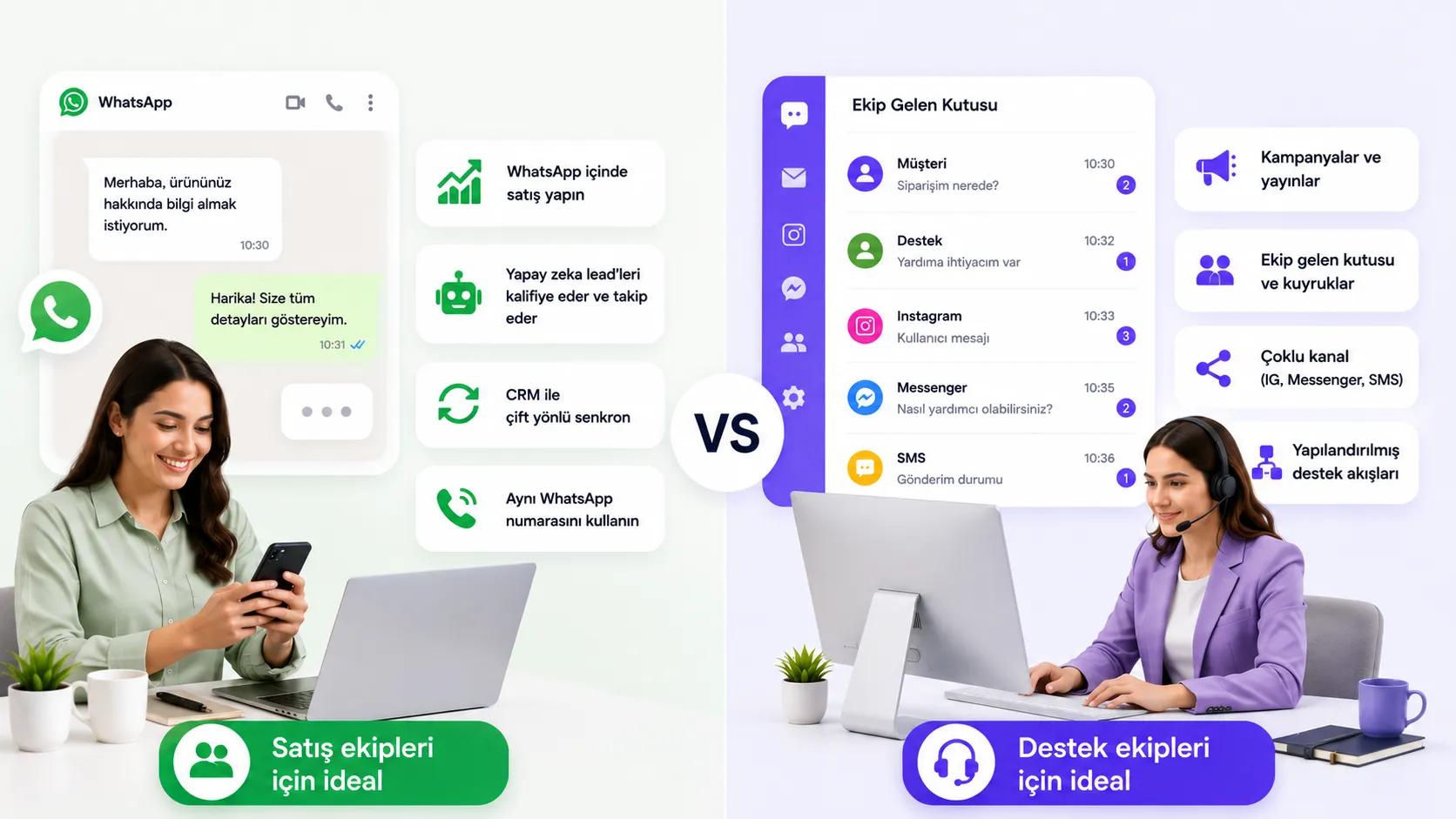 Eazybe ve Wati özellik karşılaştırması