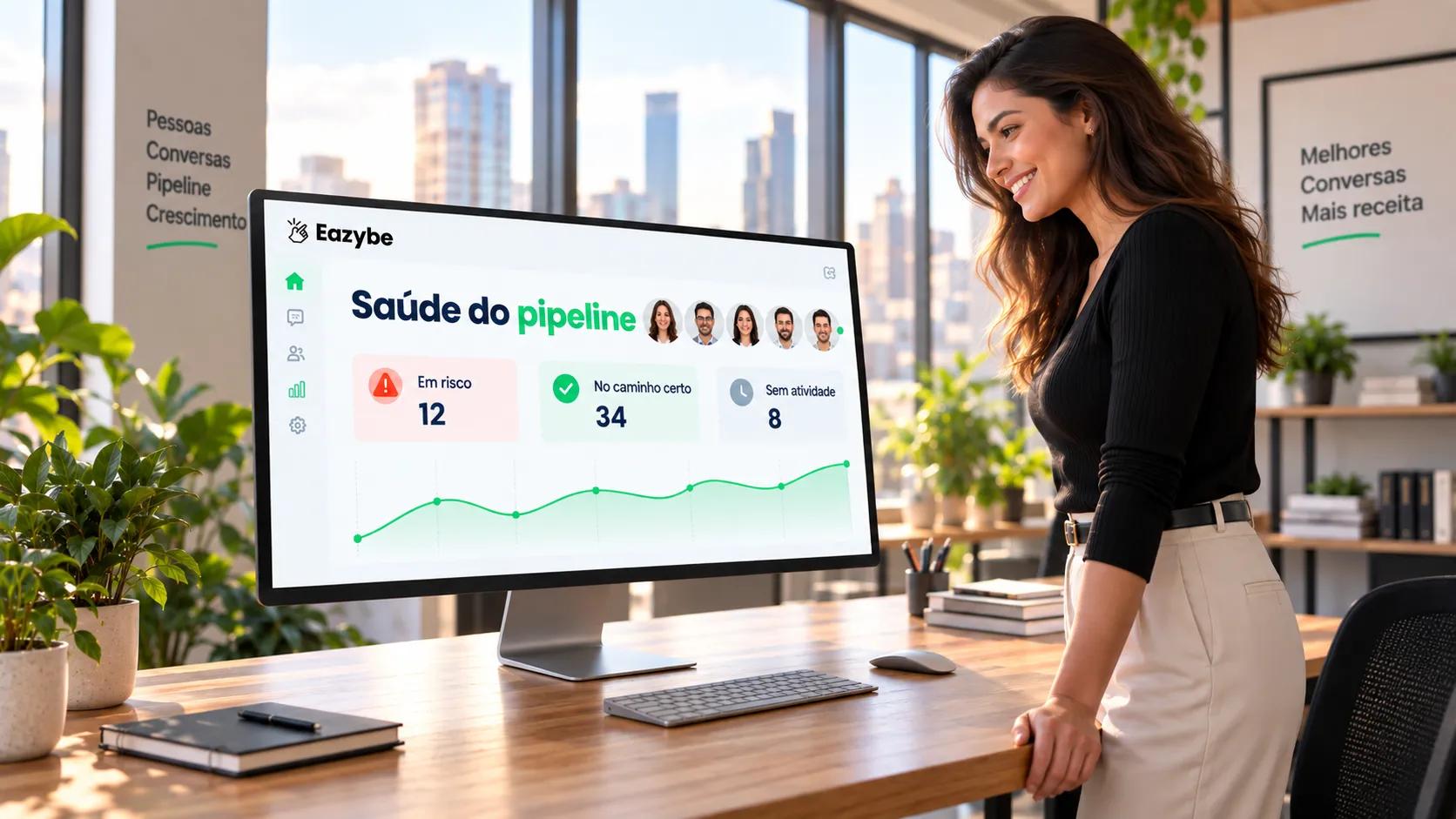 Saúde do pipeline com inteligência de vendas