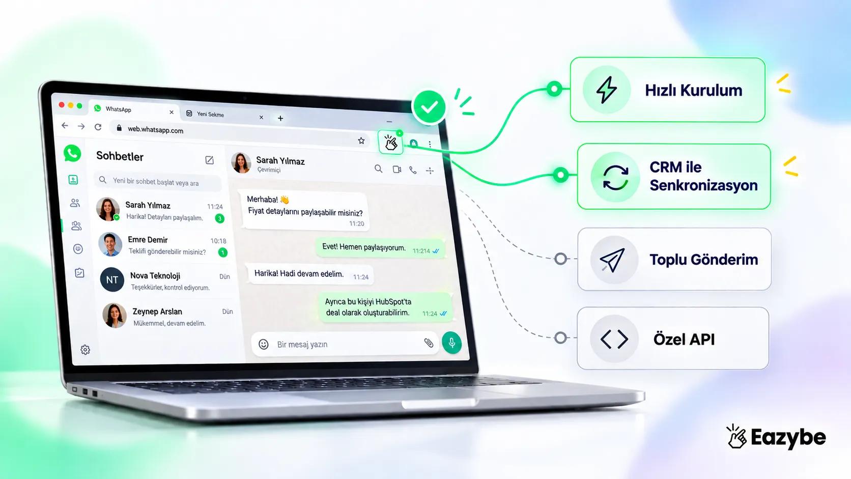WhatsApp Chrome eklentisi seçimi