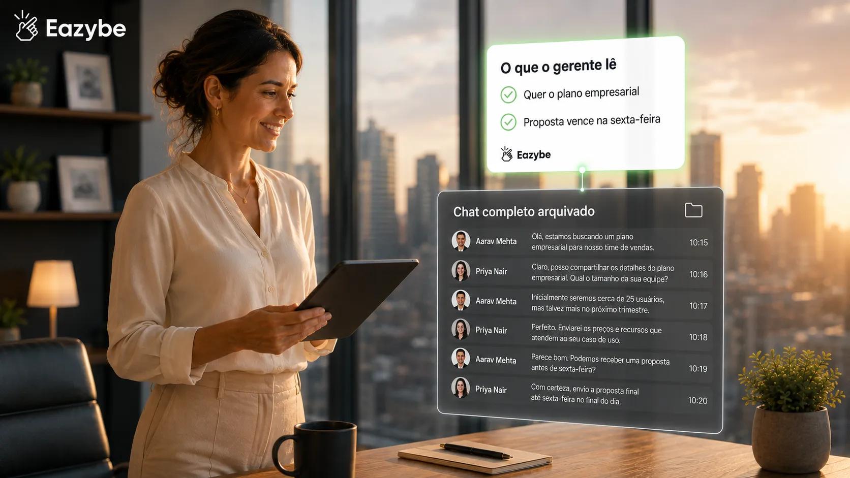 Transcrição do WhatsApp dentro do Salesforce