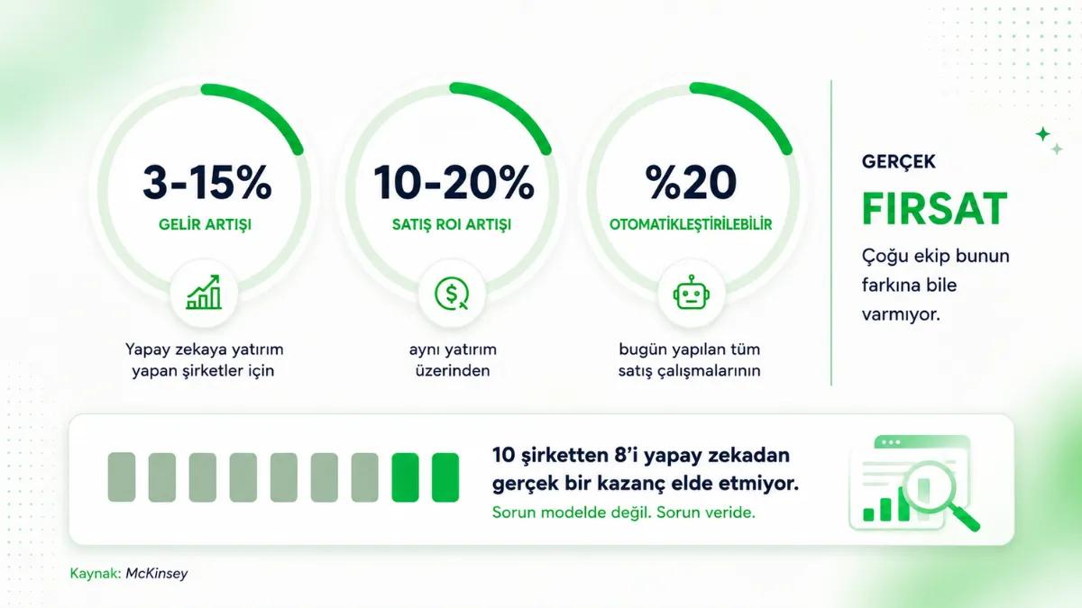 McKinsey satışta yapay zeka istatistikleri