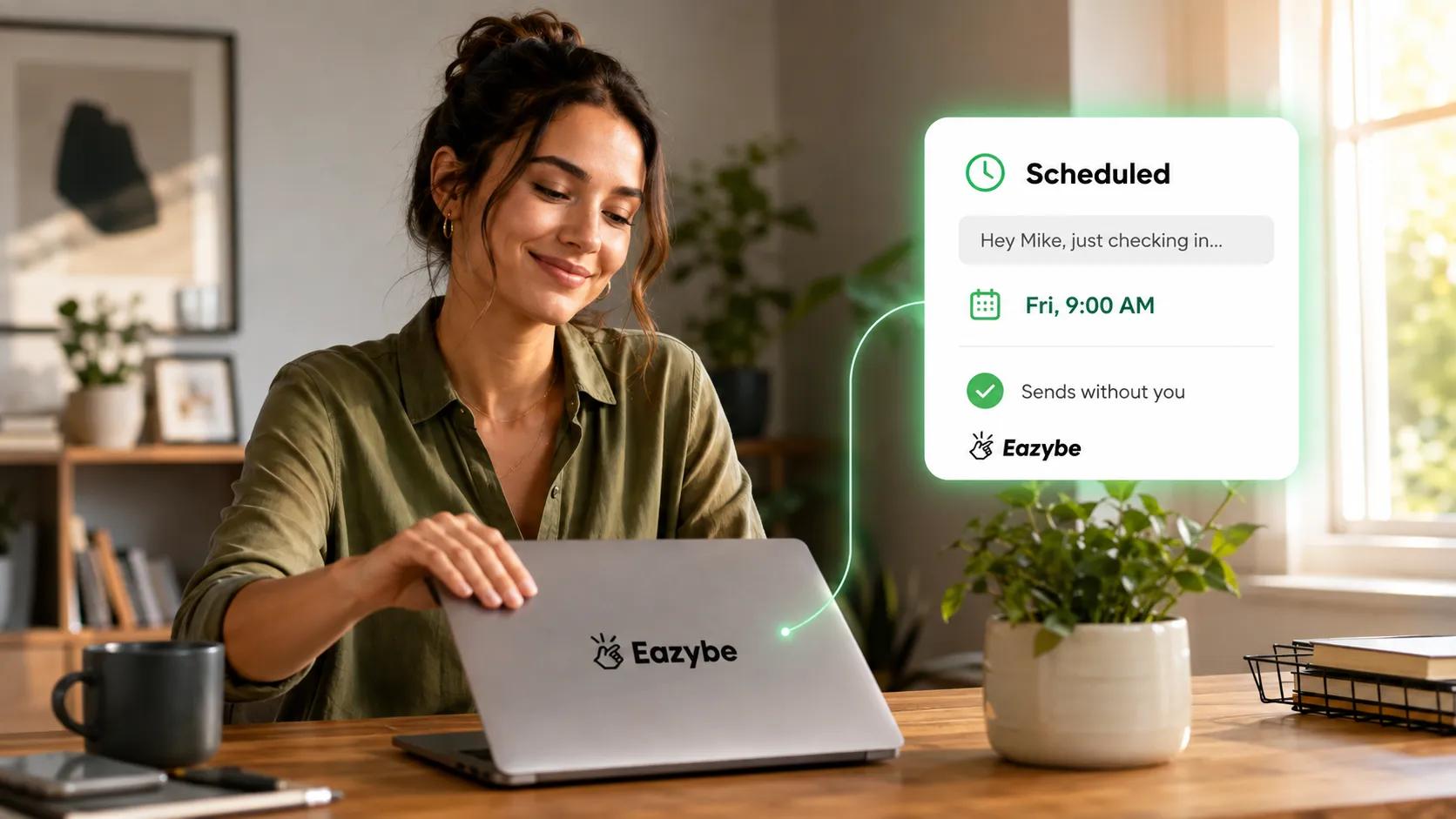 Scheduling a WhatsApp message on web