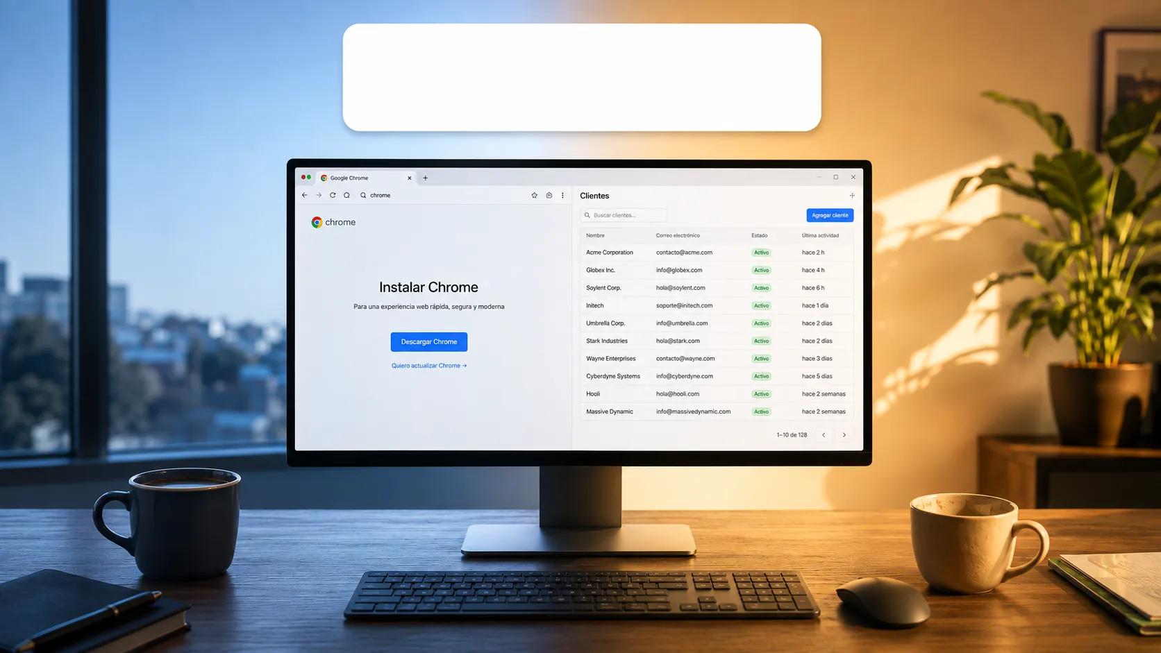 Configuración de plataforma de revenue intelligence: instalación de extensión Chrome y lista de clientes