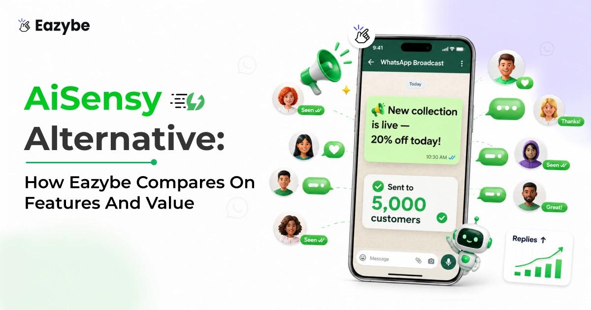 Eazybe vs AiSensy: A Better AiSensy Alternative For Sales