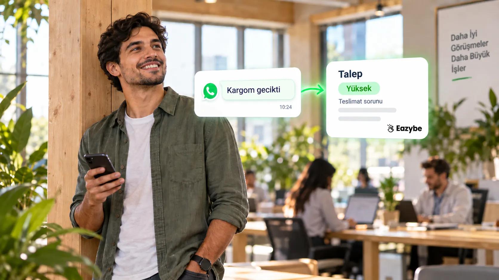 WhatsApp grubundan otomatik ticket