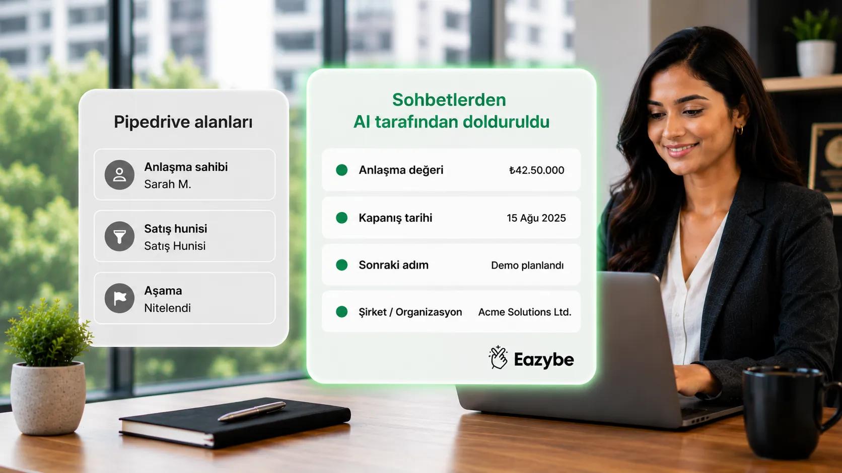 Pipedrive alanlarını dolduran Yapay Zeka