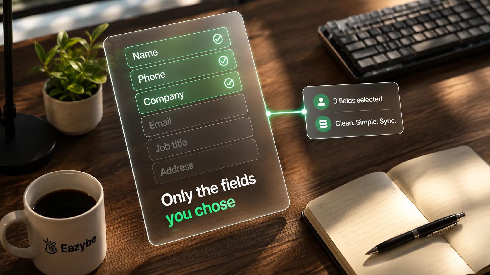 Choosing which Bitrix24 fields update from WhatsApp: name, phone, company