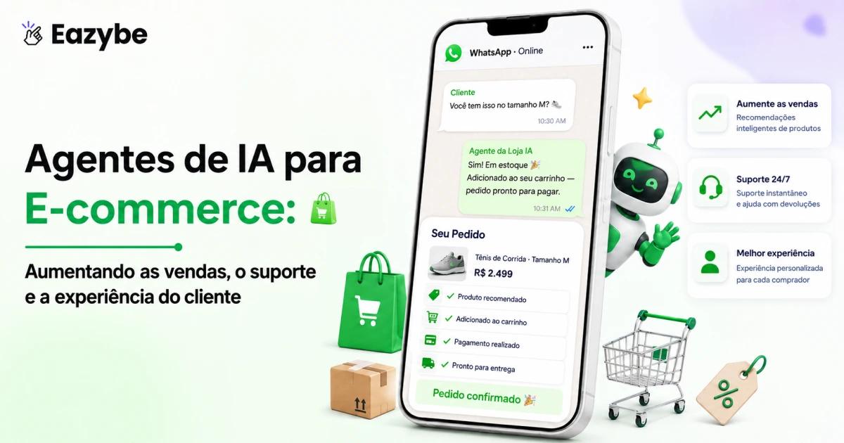 Agentes de IA para comércio eletrônico: impulsionando as vendas, o suporte e a experiência do cliente