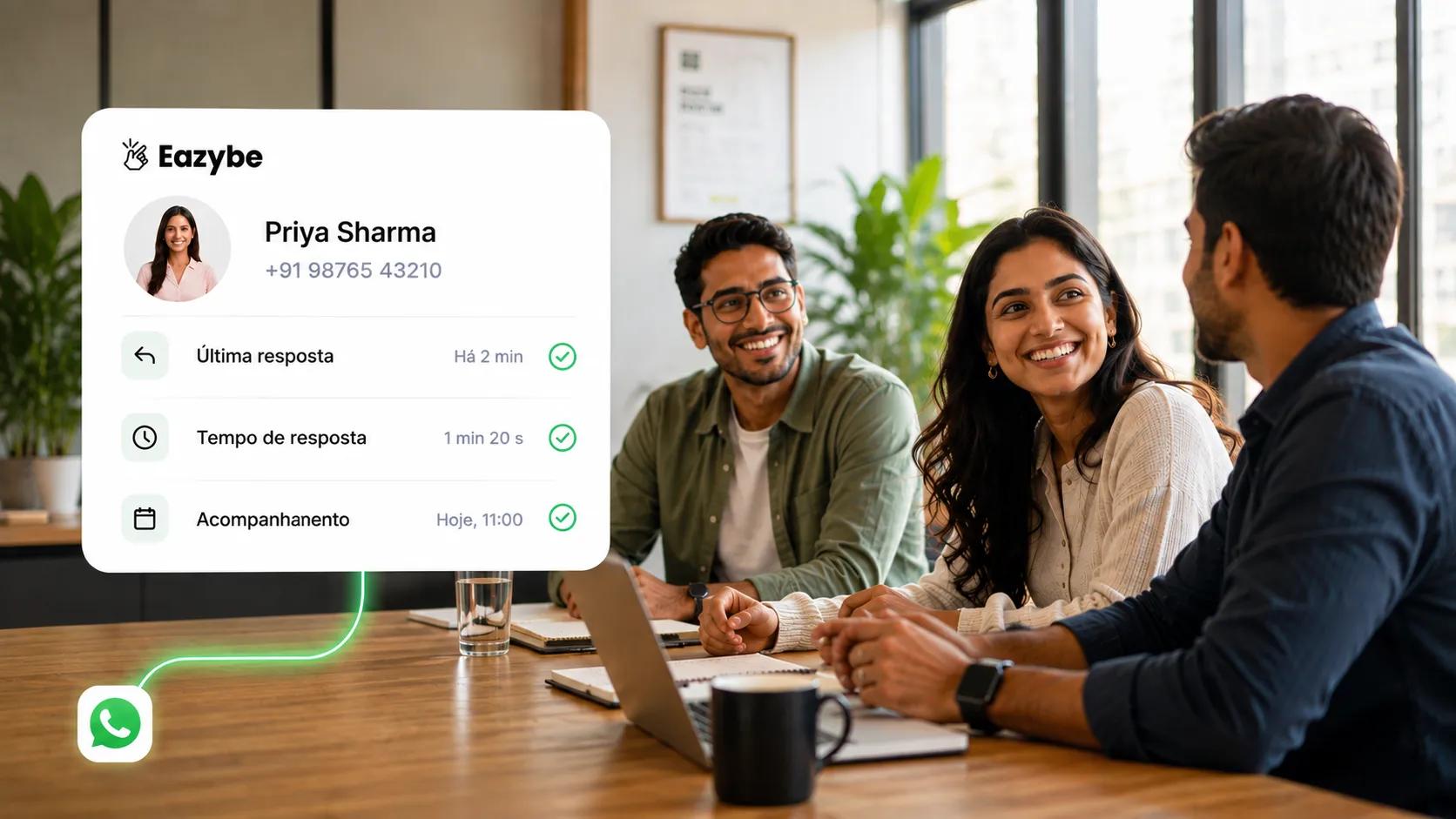 Dashboard de ferramenta de inteligência de conversação