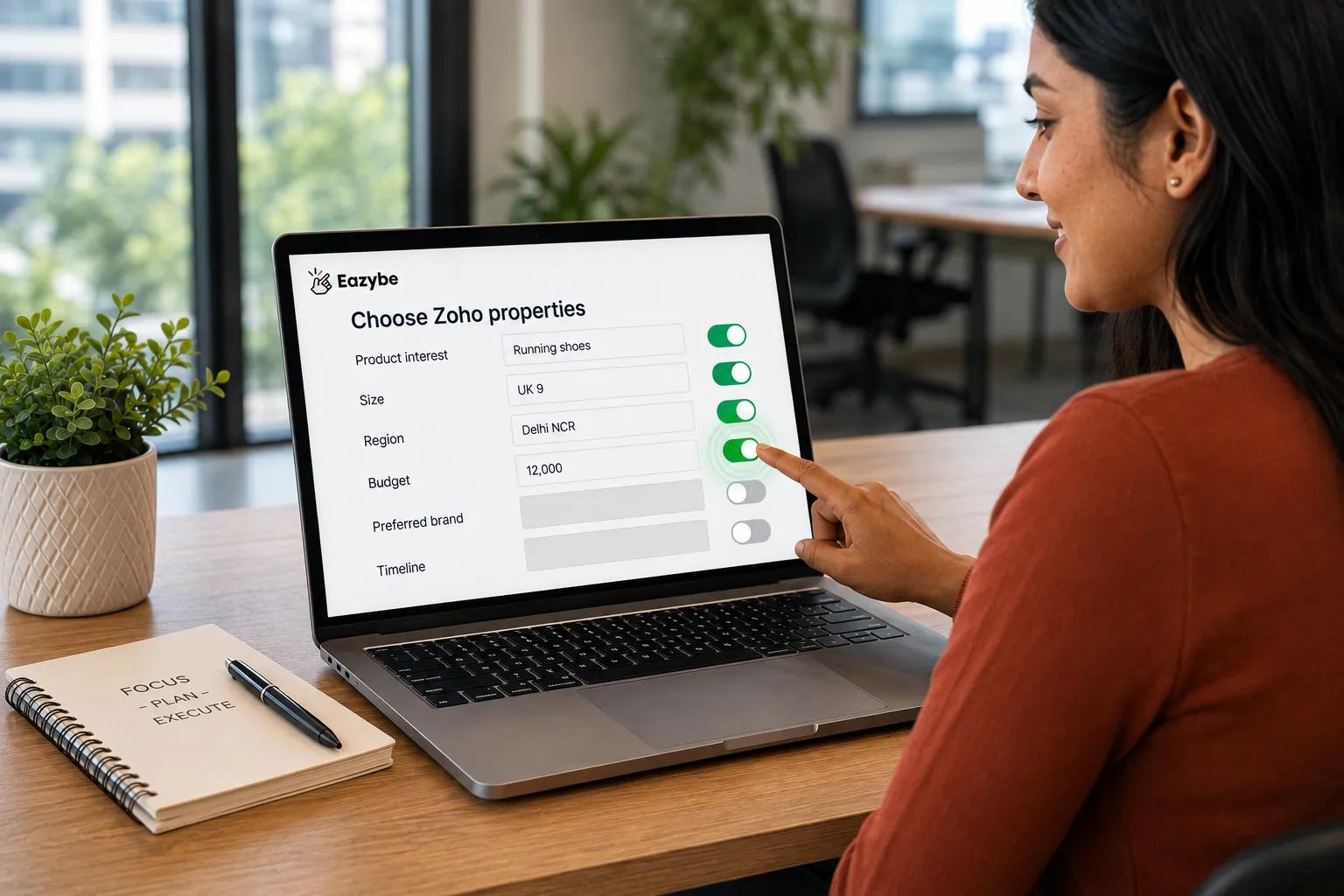 Choose Zoho properties synced