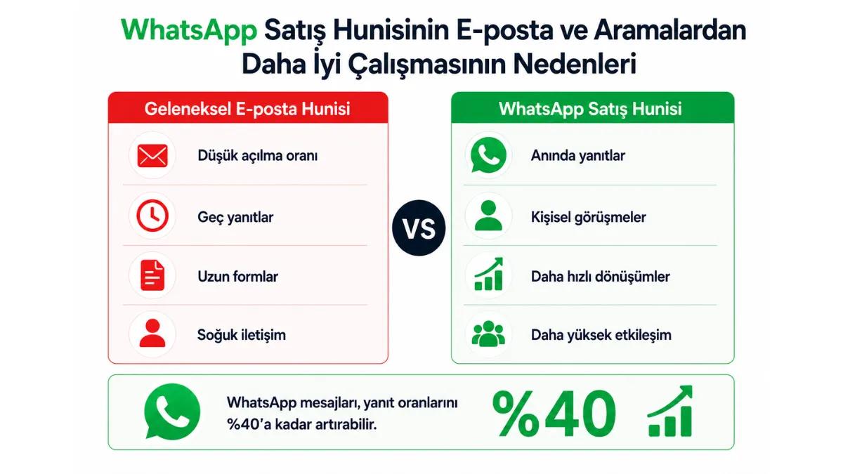 WhatsApp Satış Hunisi E-posta ve Aramalardan Daha İyi Çalışıyor