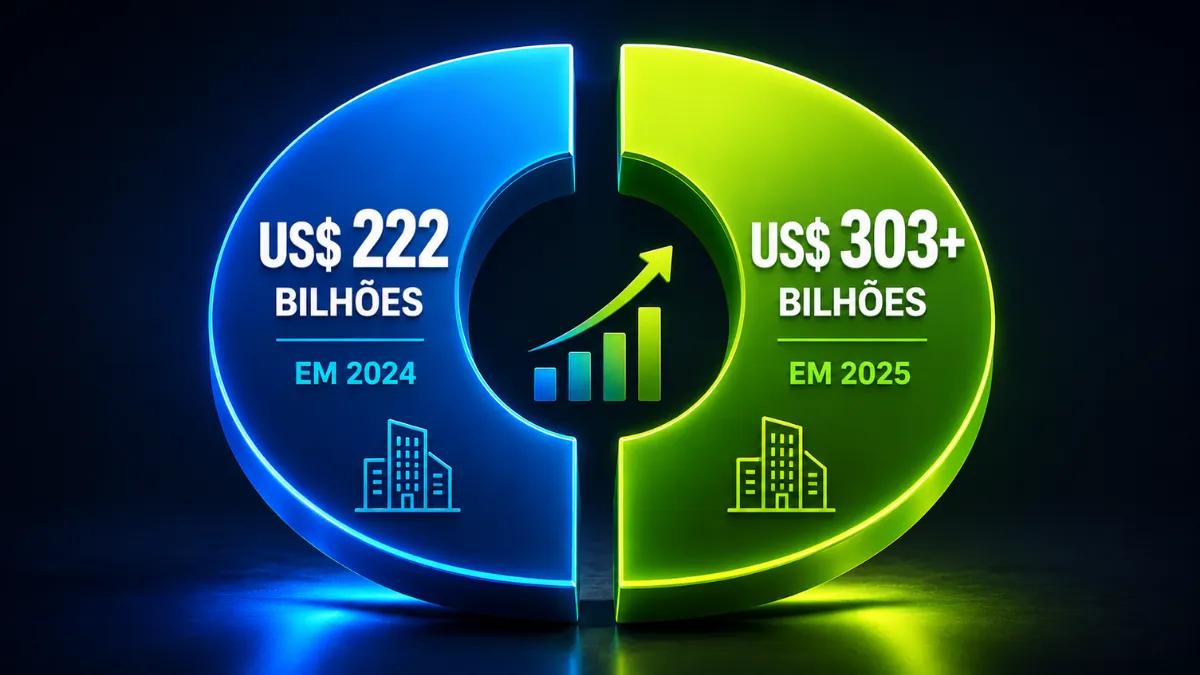 Crescimento global do mercado imobiliário de IA de US$ 222 bilhões em 2024 para US$ 303 bilhões em 2025