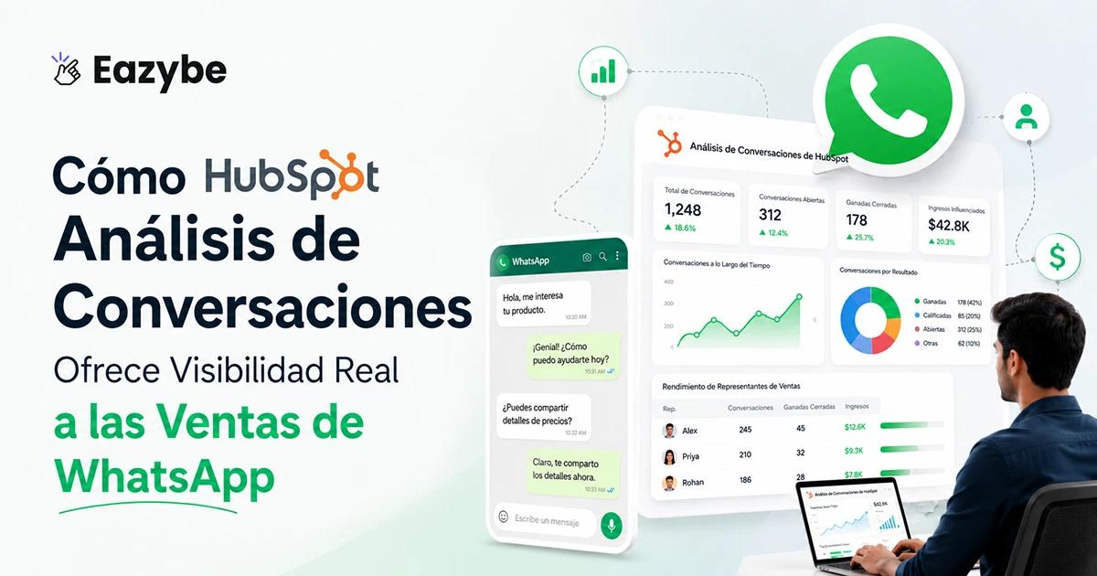 Cómo HubSpot Conversation Analytics proporciona visibilidad real de las ventas de WhatsApp