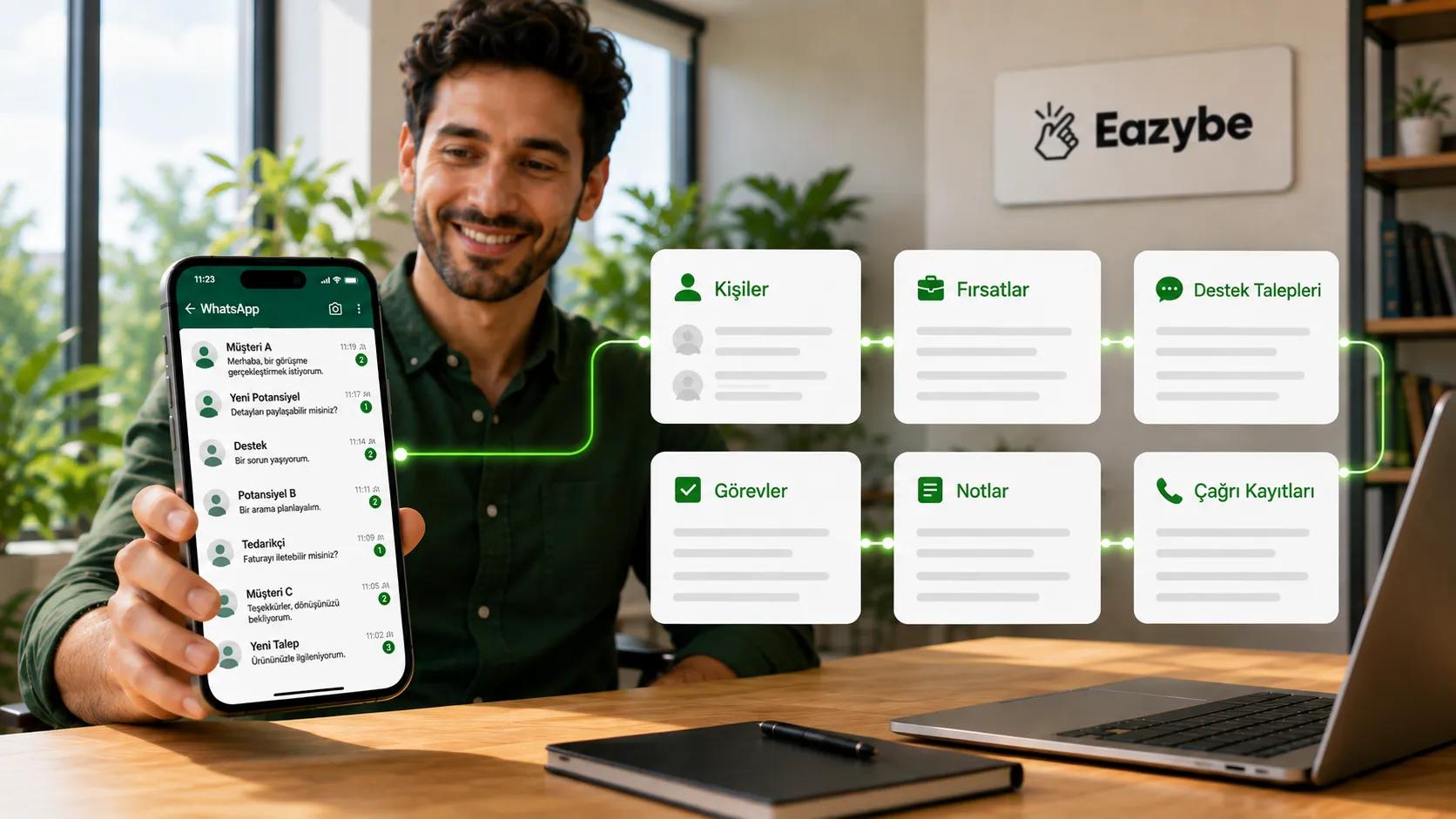 WhatsApp'tan güncellenen HubSpot nesneleri