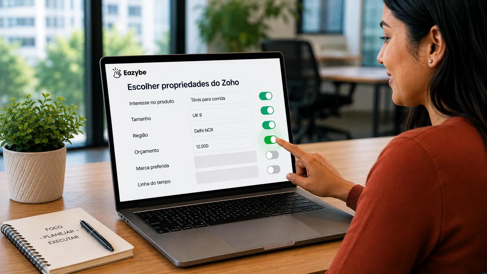 Escolher propriedades do Zoho sincronizadas